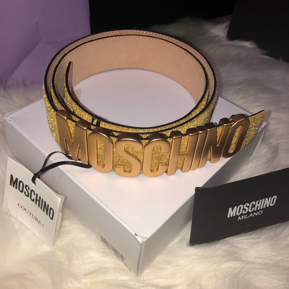 Gold Moschino belt